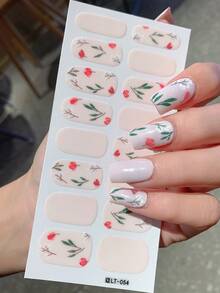 2 buc/set benzi de ojă complet ambalate, manichiură de Ziua Îndrăgostiților cu mai multe modele din care să alegeți, autocolante autoadezive impermeabile pentru unghii, decalcomanii decorative ușor de utilizat pentru unghii, cadouri pentru femei