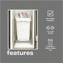 Household Essentials - Glidez Sliding Gabinete Organizador Cromado, Sencillo, Blanco, 1(14"H x 9"W x 13"D) - Multicolor - Ver 5