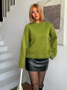 Women's Fashion Long Sleeve Knit Sweater, Soft & Loose Fit, Autumn/Winter New Arrival