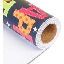 Birthday Gift Wrapping Paper, Birthday Present Wrapping Paper, Wrapping Paper Roll - 17 Inches X 9.84 Feet Per Roll, Colorful Happy Birthday Pattern, Suitable For Boys And Girls, Perfect For Birthday Parties And Baby Showers - Blue - View 7