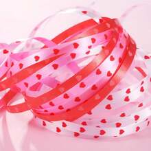 1/3 cuộn ruy băng xoắn hình trái tim, thích hợp để trang trí và gói quà cho Ngày của Mẹ, Ngày Valentine, đám cưới, lễ đính hôn, kỷ niệm, mỗi cuộn dài 100 thước (màu đỏ, trắng, hồng hình trái tim) - Nhiều màu - Xem 8
