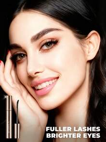 babrea 超强防水睫毛膏，纤长浓密，丰盈卷翘，黑色，防水防汗，持久防晕染，日常妆容，韩式妆容 - 濃密捲翹 - 查看 4