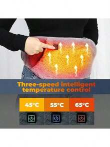 Heated Waist Massage Belt, 3 Temperature Modes, Provides Lower Back Support And Core Stability, USB Powered - Grey - View 6