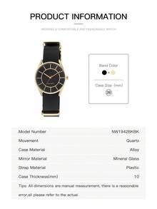 Nine West Elegant armbandsklocka för kvinnor med justerbart armband - Svart - Visa 6