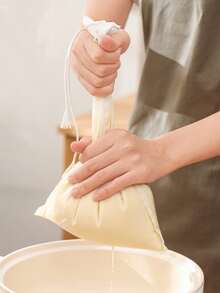 1PC Gauze And Linen Filter Bags, Soymilk, Juice Filter Bags, Dregs Mesh Bags - Reusable Premium Filter Bags - Juice, Vegetable, Flour Bags, Brewing Tools, Squeezers, Strainer Bags, Kitchen Gadgets - Multicolor - View 3