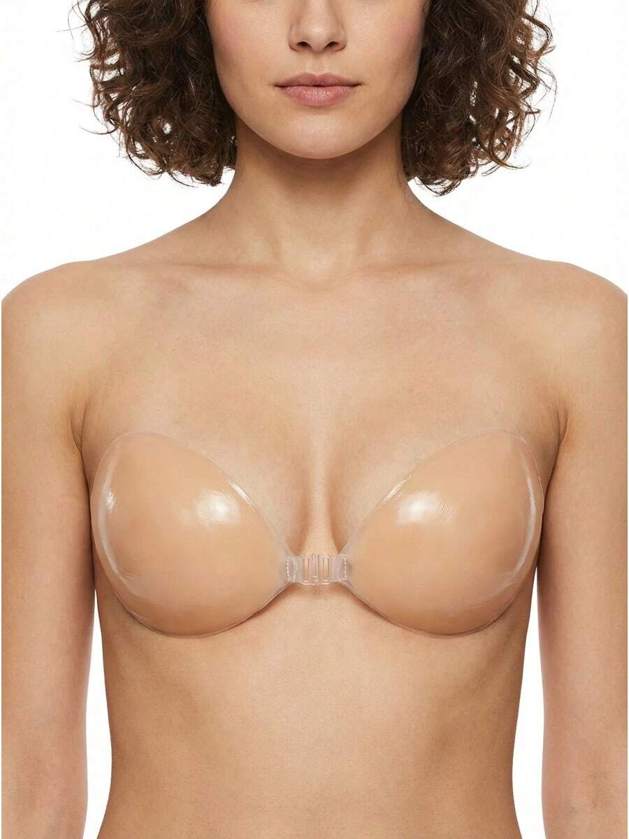 Enhanced Stickiness Push-Up Silicone Bra - Adhesive Bra Women, Off--Shoulder Dresses & Parties - Màu be - Xem 1