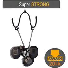 Soporte de pared para yoga, rodillo de espuma y toallero, estante de almacenamiento para colgar correa de yoga y bandas de resistencia en tu clase de fitness o gimnasio en casa, tamao ajustable, - rosado, anaranjado - Ver 7