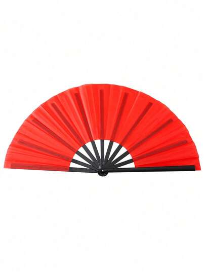Women's Hand Fan, Foldable - Carnival Fan - Large Folding Fan B | Nylon Fabric Retro Style Fan, Chinese Kung Fu Tai Chi Festival Dance Decoration Hand Fan, Christmas Gift