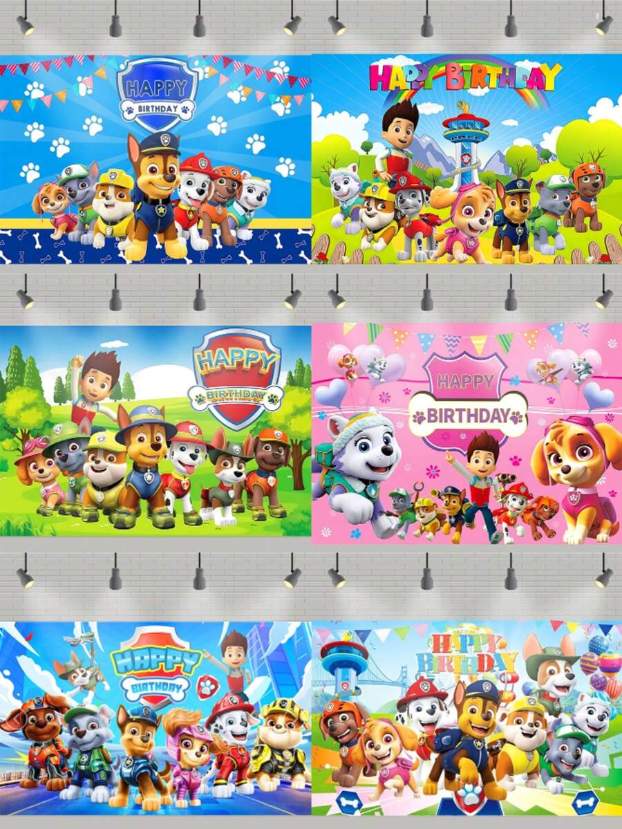 Paw Patrol 1 tấm phông nền sinh nhật hình chó, đồ trang trí tiệc lễ hội, đạo cụ dàn dựng bối cảnh, biểu ngữ sinh nhật hình chó hoạt hình, trang trí tiệc hoàn hảo, quà tặng bất ngờ, đồ trang trí tiệc lễ hội dành cho người hâm mộ, quà tặng lễ hội tốt nhất cho bạn bè, trang trí không khí tiệc tùng, trang trí tiệc hoàn hảo. - Nhiều màu - Xem 1