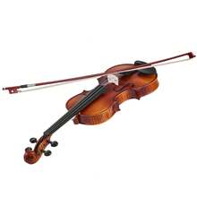 Violin 4/4 Full Size For Adults, Violin Fiddle Set For Beginners Student With Hard Case,Rosin, Bow,Shoulder Rest,Bridge,Extra Strings,Professional Solidwood Instrument (Glossy Brown Patterned) - (Hoa văn màu nâu bóng) - Xem 8