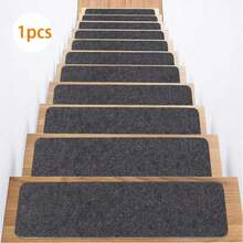 防滑楼梯垫，室内自粘式踏步垫，四季通用家居装饰楼梯垫，冬季保暖防滑楼梯垫，可选1/7/15片装，适用于室内木质台阶，可水洗重复使用，是儿童、老人和宠物的理想之选，防止宠物和老人滑倒，装饰性楼梯垫 - 彩色 - 查看 14