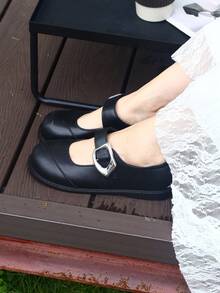 Women's Fashion Closed Toe High Heel Sandals, Non-Slip Soft Bottom Slippers For Students, Outdoor Wear - Black - View 7