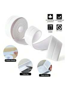 1 Stück PVC wasserdichtes schimmelresistentes Dichtungsband, selbstklebendes Abdichtungsband für Küche & Badezimmer, Heimdekoration, Herbstdekoration, Rückkehr zur Schule - Verschiedenfarbig - Übersicht 9