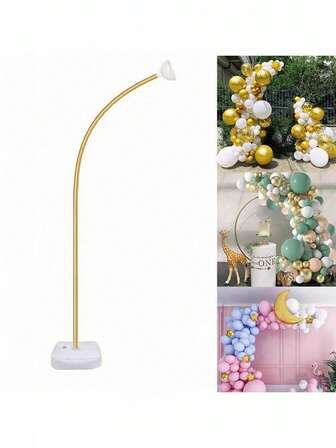 Balloon Arch Stand Kit, 8.2ft Free Bending Soft Balloon Flower Backdrop Stands Set With Water Base For Birthday Party Decorations Wedding Graduation Balloons Decor