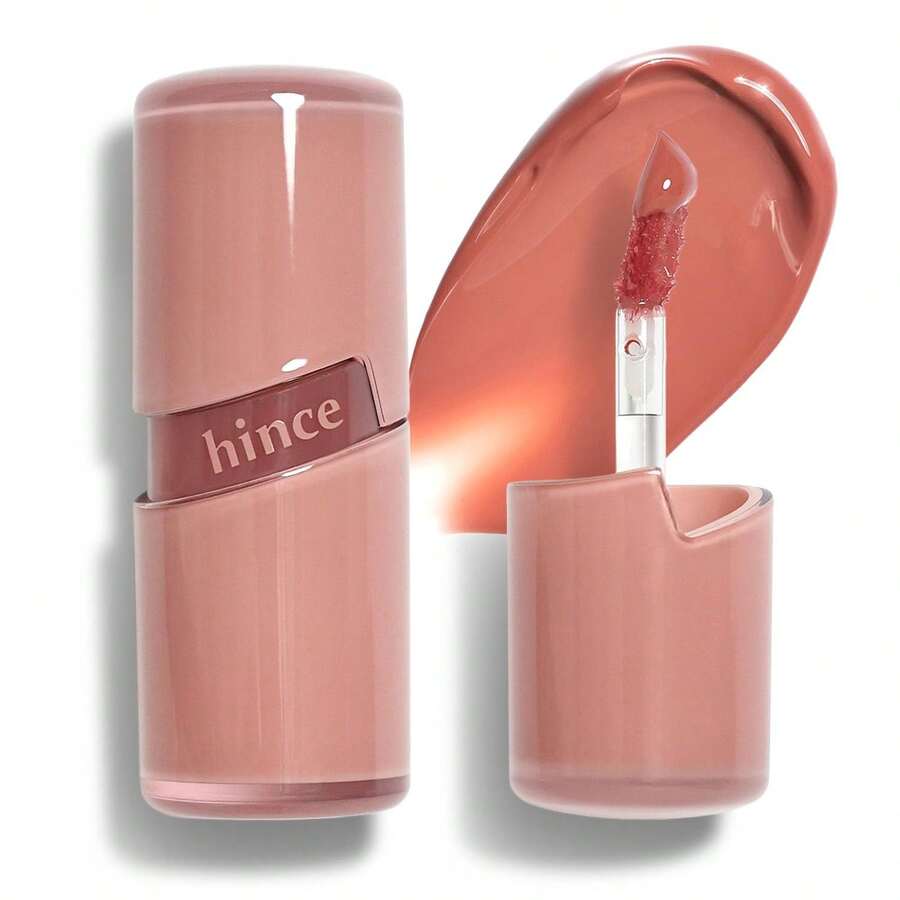 hince Raw Glow Lip Tint BARE 01 4ml - Stain Glazed, Glossy Dewy Lip Gloss, Non Sticky & Long Wearing For Natural Glass Glow, Hydrating, Moisturizing Liquid Lipstick, Vegan - 裸露 01 - 查看 1