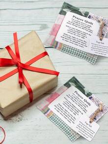 带十字架的祈祷毯，口袋大小的迷你祈祷毯，手工制作的十字架口袋祈祷毯，饰有鼓舞人心的圣经经文 - 完美的基督教礼物，适合复活节、感恩节、圣诞节、新年、母亲节，寓意深刻的诗歌设计，涤纶面料，适合洗礼、初领圣体、圣诞节、感恩节、新年和其他宗教场合。 - 多色 - 查看 2