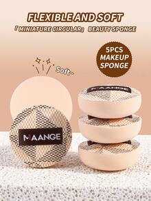 MAANGE Bộ 5 bông phấn tròn đa năng dùng được cả khô và ướt, siêu mềm, bền bỉ, thích hợp trang điểm hàng ngày, dùng cho kem nền, trang điểm dạng lỏng. Quà tặng cho phụ nữ và bé gái, quà lưu niệm, đồ dùng du lịch giá rẻ, vật dụng cần thiết khi đi du lịch. - Nhiều màu - Xem 1