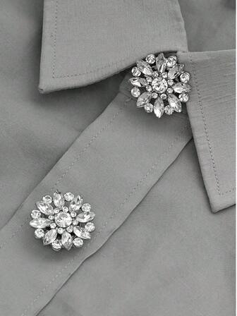 1/2/4 Piezas de Botones de Cristal para Damas - Elegantes y de Alta Gama, Adecuados para Costura Artesanal DIY. Combinan perfectamente con camisas, vestidos, suéteres, gabardinas, abrigos y otras prendas exteriores. Son artículos decorativos de costura y accesorios de moda para diversos tipos de ropa.