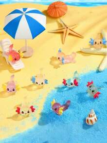 10/20 قطعة من تماثيل الأكسولوتل الصغيرة المصنوعة من الراتنج اللامع، تماثيل حيوانات صغيرة للزينة في حديقة الفراي، وحاويات الزجاج، وديكور النباتات المزروعة، والمناظر الطبيعية الصغيرة، وديكور الحديقة، واكسسوارات السيارات الداخلية، وحفلات الأعياد، هدية عيد ميلاد مثالية (ألوان عشوائية) - متعدد الألوان - مشاهدة 7