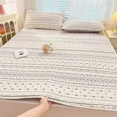 Colcha capitonada con fundas para almohada doble vista