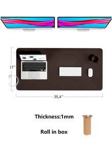 1Pc Fates Advanced Napa Texture Non-Slip Desk Pad,Mouse Pad,Waterproof PU Leather Desk Table Protector,Ultra Thin Desk Blotter, Easy Clean Laptop Desk Writing Mat For Office Work/Home/Decor(Thickness:1mm)