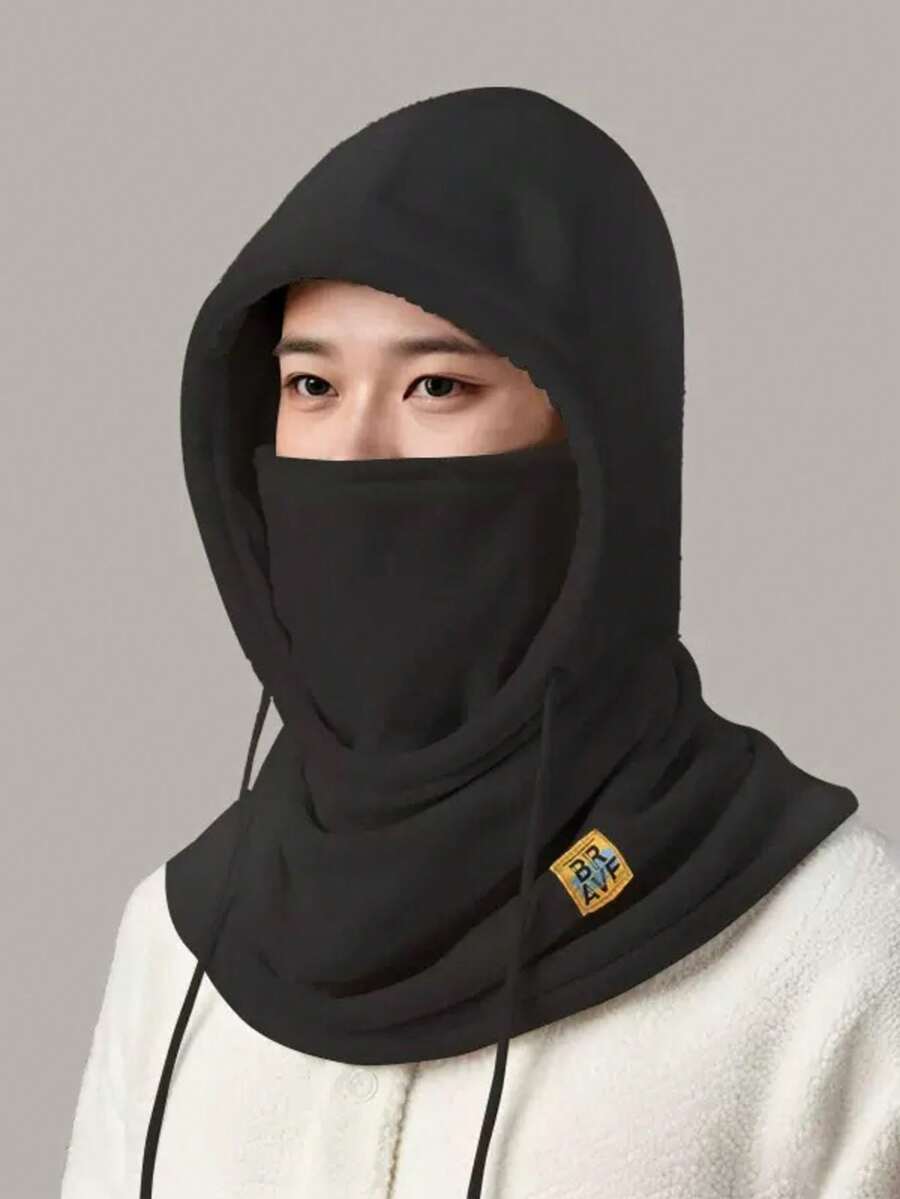 1pc Winter Warm Sherpa 4-In-1 Adjustable Hat, Ear Muffs, Face Mask, Scarf Set, Thermal Lined, Windproof, Suitable For Men & Women, Resistant To -10°C Cold