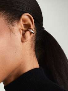 925 Sterling Silver Handmade Minimalist Dual-Tone Jewelry, Women's Daily Wear Mixed Match Earrings - Multicolor - View 9