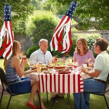 60 Inch American Windsock, Wind Socks Outside Heavy Duty, American Flags Outside Patriotic Decorations, Red White And Blue Patriotic Windsock Labor Day, Veterans Day Decorations - 1 + 60 英寸 - 查看 8