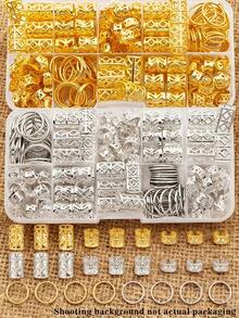 Set Of 160 Assorted Hair Rings For Braids, Customized For Street Parties, Featuring Braided Hair Clips And Accessories, Perfect For And Women Who Love Boho Style., Hair Accessories For Women With Loose Updo Hairstyles.