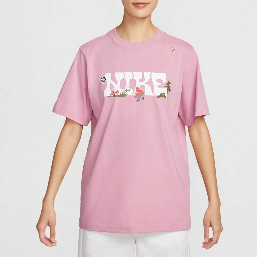 Áo thun nữ AS W NSW SS TEE GC, cổ tròn dệt kim tay ngắn TIF0607-668 - Hồng - Xem 1