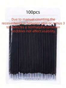 200/100pcs White, Black,Pink And Purple Bendable Micro Brushes Disposable Micro Brush Applicators Eyelash Extensions Eyelash Glue Cleaning Brush For Eyelash