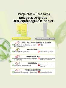 QUARXERY 60g Soothing Depilatory Cream With Aloe Vera, Easy To Clean. Leaves No Dark Marks On The Underarms, Does Not Irritate, Is Suitable For All Skin Types And For Use All Over The Body, Keeping Skin Smooth And Blemish-Free. - 黃色2pcs - 查看 8