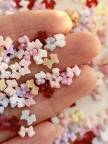 100pcs/300pcs Per Bag Cute Multicolor Solid Color Mini Resin Bows, 6 Colors 6 Shapes Small Bows, Suitable For Phone Cases, Scrapbooking, Jewelry Making And Nail Art Decoration! Nails Nail Charms - Multicolor - View 1