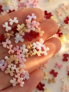 100pcs/300pcs Per Bag Cute Multicolor Solid Color Mini Resin Bows, 6 Colors 6 Shapes Small Bows, Suitable For Phone Cases, Scrapbooking, Jewelry Making And Nail Art Decoration! Nails Nail Charms - Multicolor - View 3