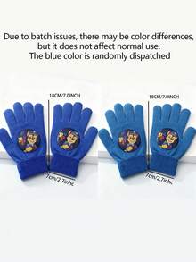 Paw Patrol 一双汪汪队立大功针织保暖卡通手套，适合旅行、户外运动，可作为礼物送给她，生日礼物。 - 彩色 - 查看 6