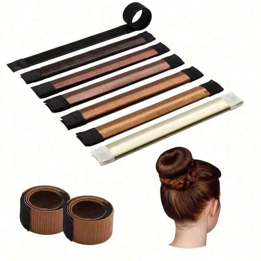 1pc Minimalist Bun Maker, Crown Hairstyle Shaper, Hair Styling Tool, Twist Donut Bun Maker, French Curls ,Hair Styling Kit ,Hair Tool Kit - Multicolor - View 1
