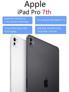 Apple Used 2024 13-Inch (7th Generation) IPad Pro | Authentic 2024 IPad Pro (WLAN Version/M4 Chip/Supports Pro Pen), 90% New, Battery Capacity Around 90% (Chinese Version, No ESIM), Black.