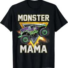 Monster Truck Mama Monster Truck Are My Jam Truck Lovers T Shirt Casual Men'S Cotton T-Shirt Crew-Neck Top Micro-Stretch Knitted Fabric Regular Fit - màu đen - Xem 6
