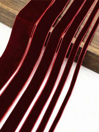 Panglică de catifea, lucrată manual, pentru decorarea petrecerii de nuntă, pentru împachetarea cadourilor, DIY, cu fundă de păr, panglică de catifea luxoasă, moale, cu o singură față, panglică de împachetat cadouri, confecționarea bijuteriilor DIY, decorarea bradului de Crăciun, aranjamentul scenei de nuntă, decorarea casei, meșteșuguri și decorare, perfectă pentru decorațiuni de Crăciun, pijamale de Crăciun, cadouri de Crăciun