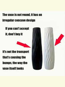 1pc Floor Standing Large Vase, Modern Wavy Pattern Vertical Vase, Big Floor Vase For Living Room, Bedroom, Study, Balcony, Hotel, Restaurant, Holiday - Vase For Inserting Long Cut Flowers, Displaying Dried Flowers, Artificial Flowers, Decorating Living Room Corner, Foyer, Rental Home Decor, Willow Branches, Roses, Suitable For Housewarming, Grand Opening, Celebration Events, Family Gathering, Party - Multicolor - View 8