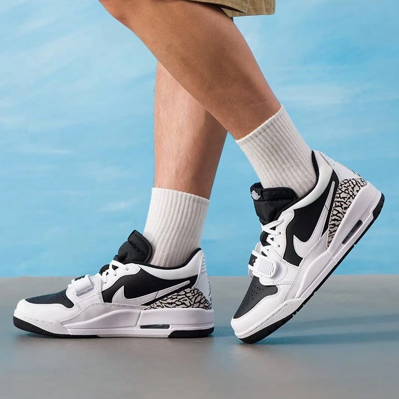 Nike AJ312 男鞋 2026 新款 AIR JORDAN LEGACY 312 LOW 复古篮球鞋 休闲运动鞋 低帮 CD7069-111 - 黑與白 - 查看 1