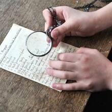 Jewelers Loupe 5 Colors Magnifying Glass Necklace Practical Vintage Reading Helper Jewelry Decor Pendant Holiday Mother Grandma Gift Student Reading Magnifier - 白色-a - 查看 6
