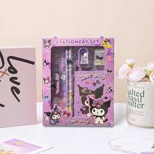 6pcs/Set Hello Kitty Cartoon Ruler, Pencil Sharpener, Eraser, Notebook Stationery Set, Creative Drawing & Office Supplies, Kitty Cat Stationery Gift Set (Some Accessories May Be Random) (Packaging Design Is Random) - Multicolor - View 11