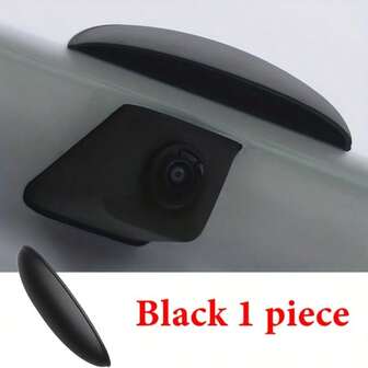 1pc Heavy Duty ABS Waterproof Rearview Camera Rain Cover, Wide Base & Triangular Design, Matte Finish, Suitable For Cars, Trucks, SUVs - Easy Installation, Scratch-Resistant, Precise Camera Hole, Enhanced Visibility In Rain & Heavy Rain, Rearview Camera Cover, ABS Rain Shield, Streamlined Design, Anti-Scratch, For SUV & Truck Owners