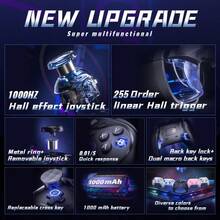 Upgraded Version: Turbo 2nd Generation. A Must-Have For Gamers, An Enhanced Game Controller. Equipped With Dual Vibration/LED Button Lights/Gyroscopic Axis/Support For Motion Wake-Up/Adjustable Turbo Switch/Lite Controller/Hall Effect Trigger For Precise Control. Suitable For Support/PC/TV/Switch/Android V3 Mapping/Native Mobile Phone/Tablet. It Brings You An Extraordinary And Realistic Gaming Experience!! - màu đen - Xem 6
