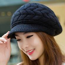 Women Beret Hats - Black - View 4