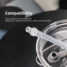 适用于 Melitta Jura 和 Nivona 咖啡机的牛奶管过渡连接件 - 白色 - 查看 6