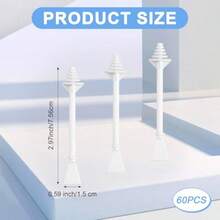 KKXY 60 Pcs Hair Ing Applica With Diosable Ats Nose Ing Sticks For Nostril Cleaning Ear Face Hair Removal For Men Wen Pains Nose Applica Sticks - màu đen - Xem 2