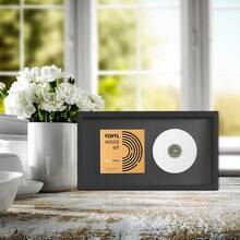 8x16 英寸 CD 和封面展示框 - 黑/白，非常适合展示黑胶唱片、CD 和专辑封面收藏，可用作墙框、相框、墙面装饰、家居装饰、圣诞装饰。 - 彩色 - 查看 8