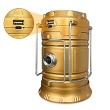 1pc New Outdoor Horse Lantern 5800 Camping Light Solar Rechargeable LED Tent Lamp Multi-Function Portable Telescopic Light, Solar Lights Outdoor - Multicolor - View 9